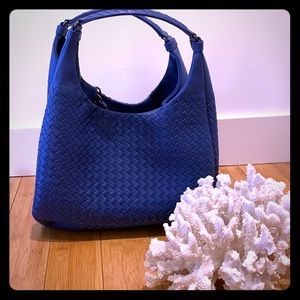 Hand made leather bag inspired by Bottega Veneto